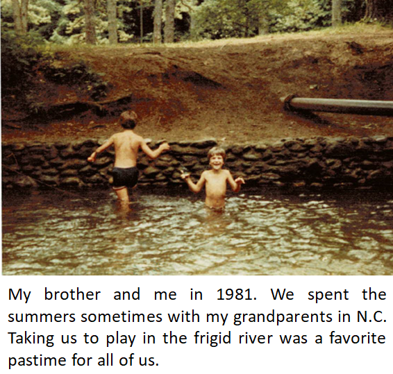 Chris and Robert in the River